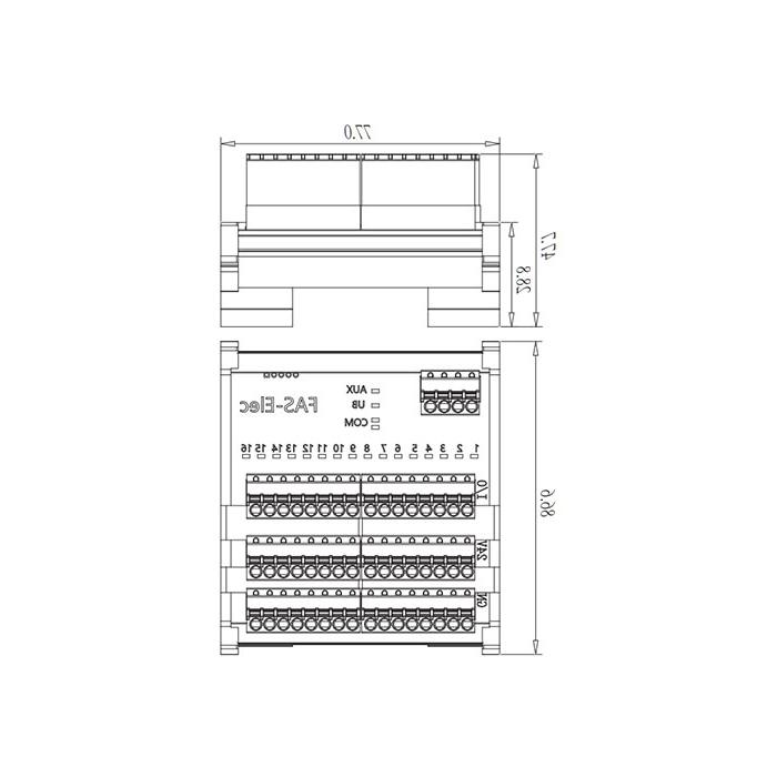 IP20、IO-Link Hub、NPN、16DI、端子式模块、00BS11S