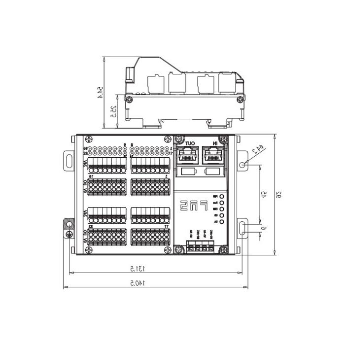 Multi-protocol module IP20、32DI/DO adaptive configuration、NPN、Terminal type、RJ45 network port 、Remote module、009B52